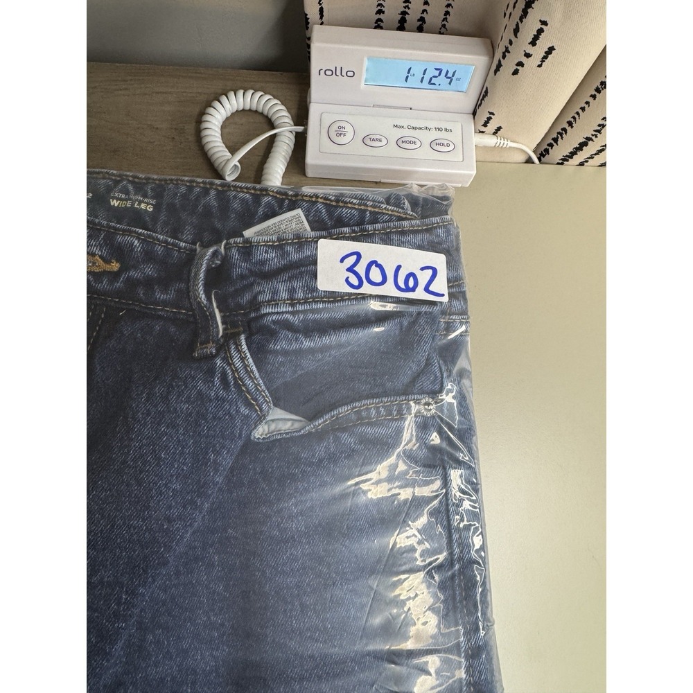 Old Navy Women's Extra High Rise Wide Leg Jeans 12 Dark Wash - Picture 11 of 11